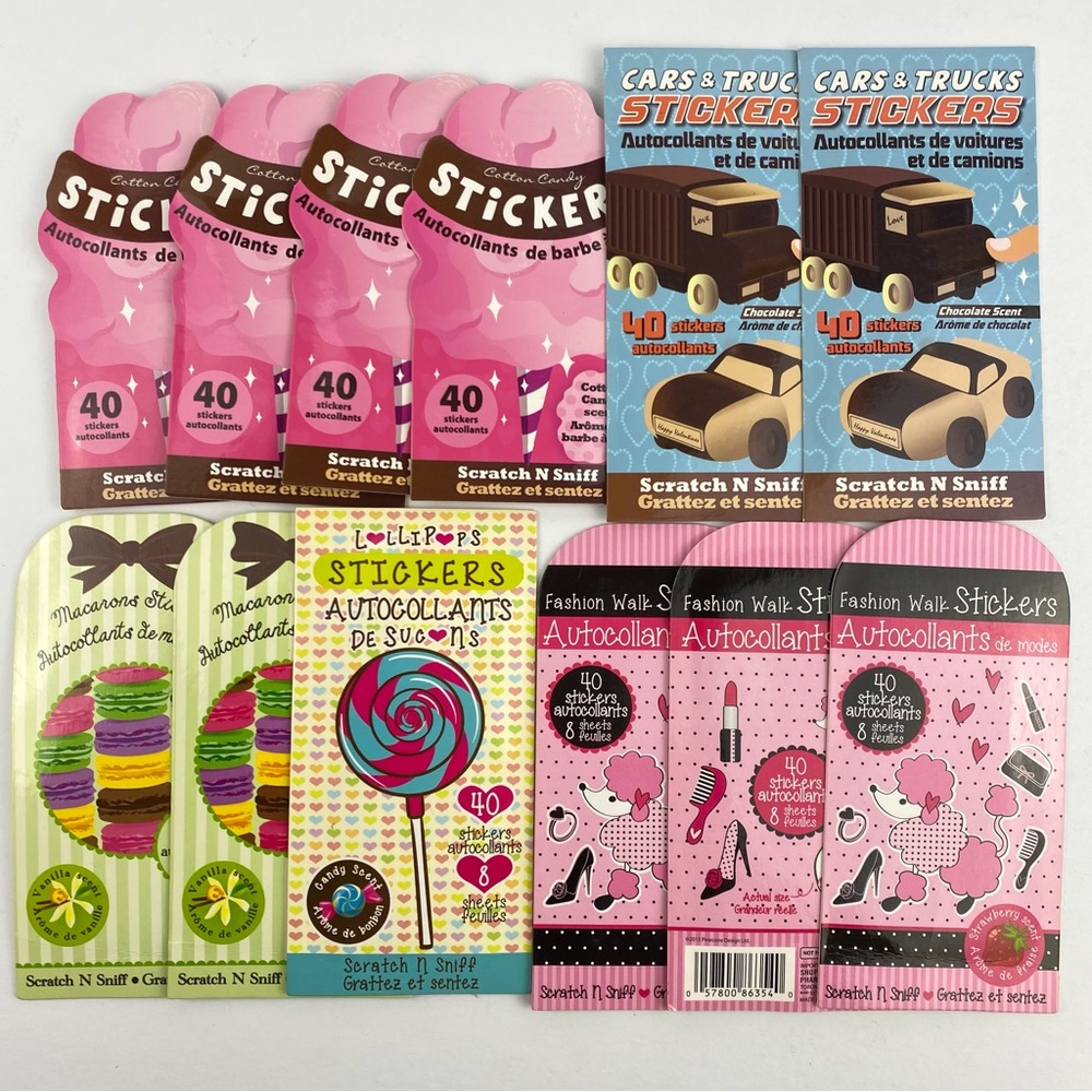 Scratch & Sniff Sticker Lot of 12 Packs, 2012 2013 Canada, Unopened Mixed